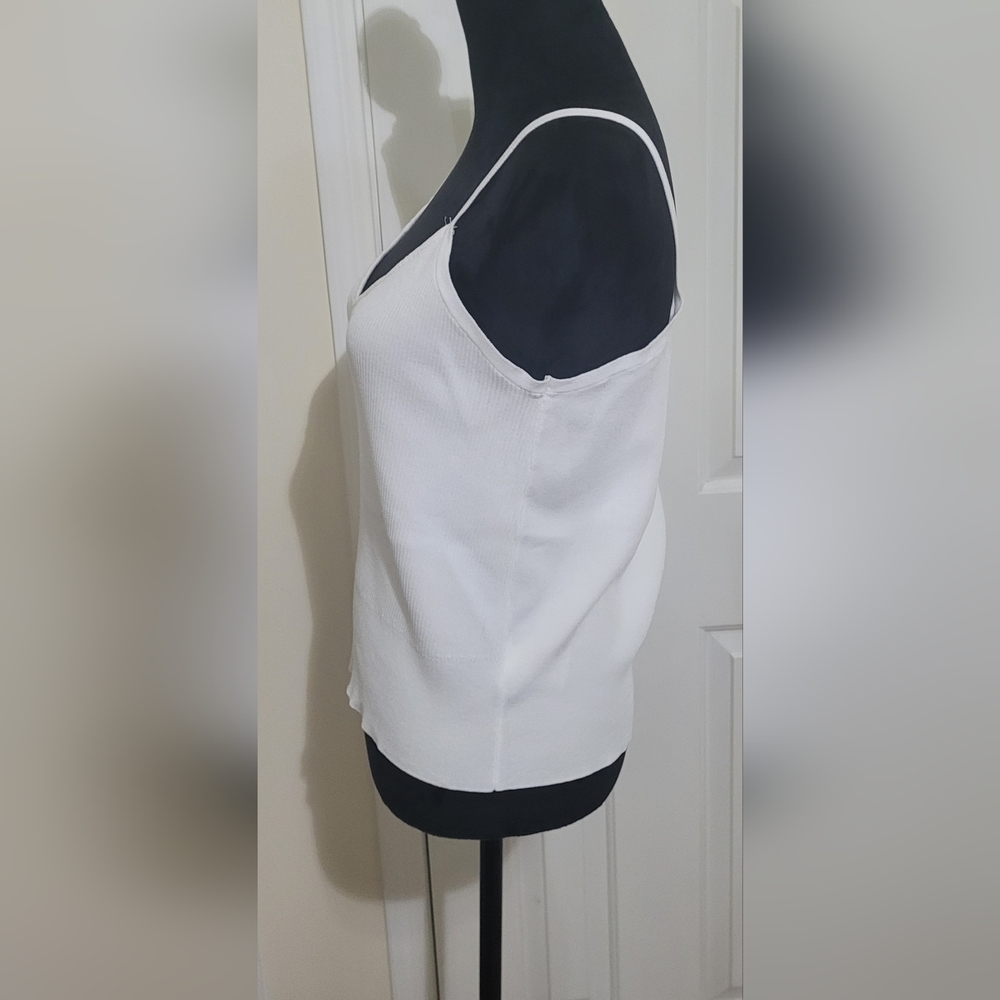 Bar III Woman's Ribbed Tank Top NWOT White Size XL - Picture 4 of 9